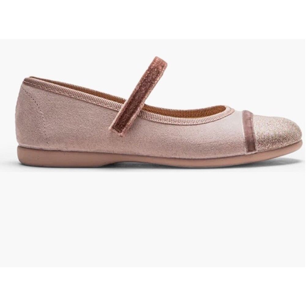 CHILDRENCHIC Giselle Mary Jane Cap Toe Flat Rose Sz 27 US Sz 10c $68 MSRP
